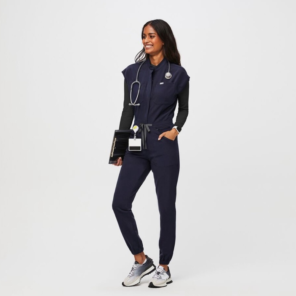 Figs Navy Scrub Jumpsuit XS